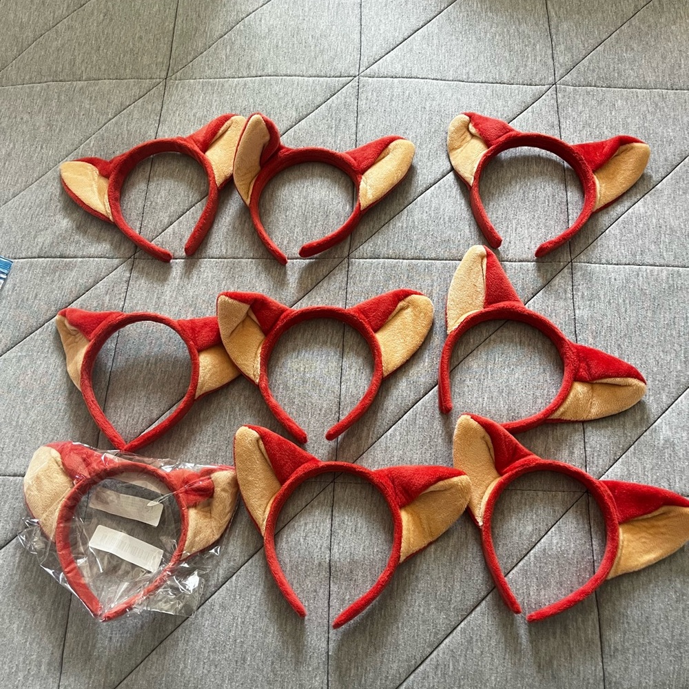 Red and Tan Kids Fox Ear Headband - Packable Costume Accessory